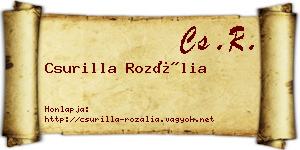 Csurilla Rozália névjegykártya